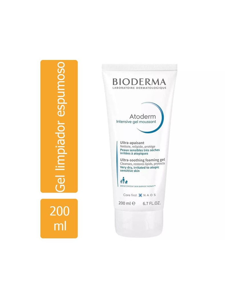 Gel Espumoso Limpiador Intensivo Bioderma Atoderm 200 Ml