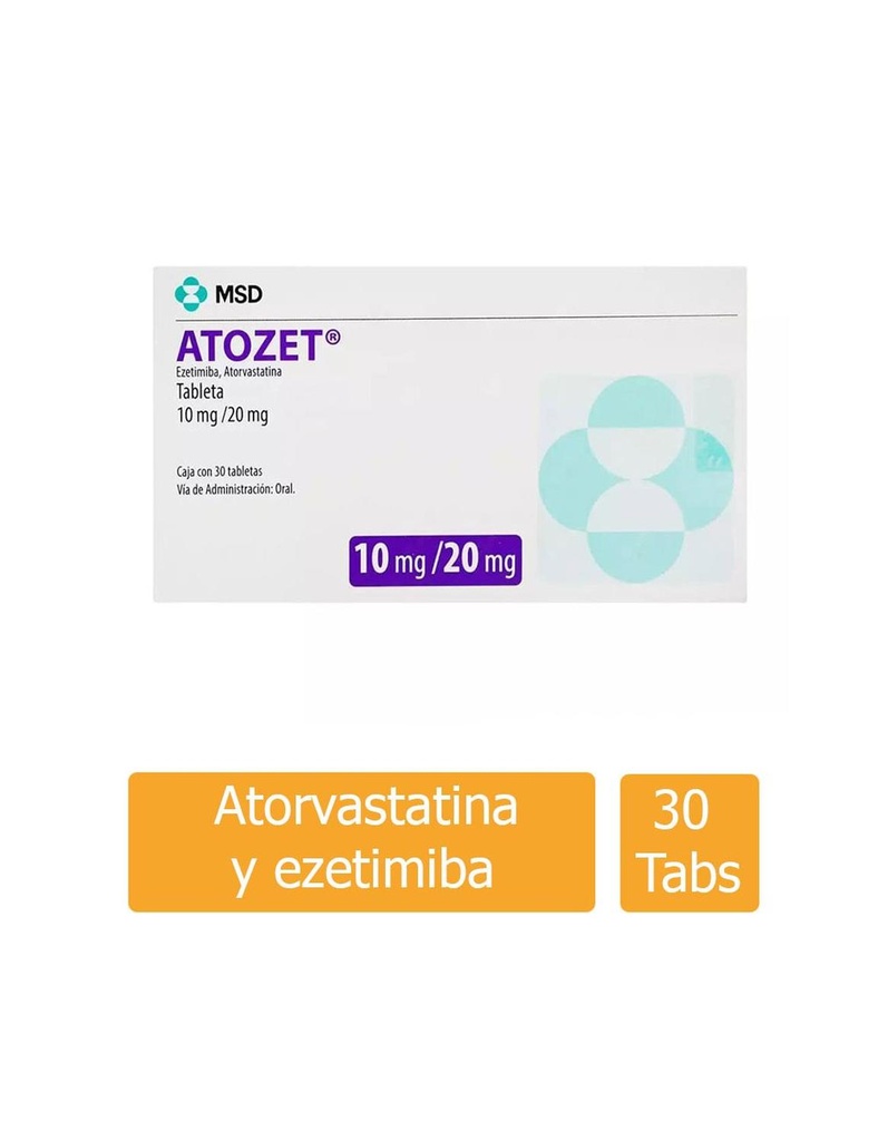 Atozet 10/20 Mg 30 Tabletas