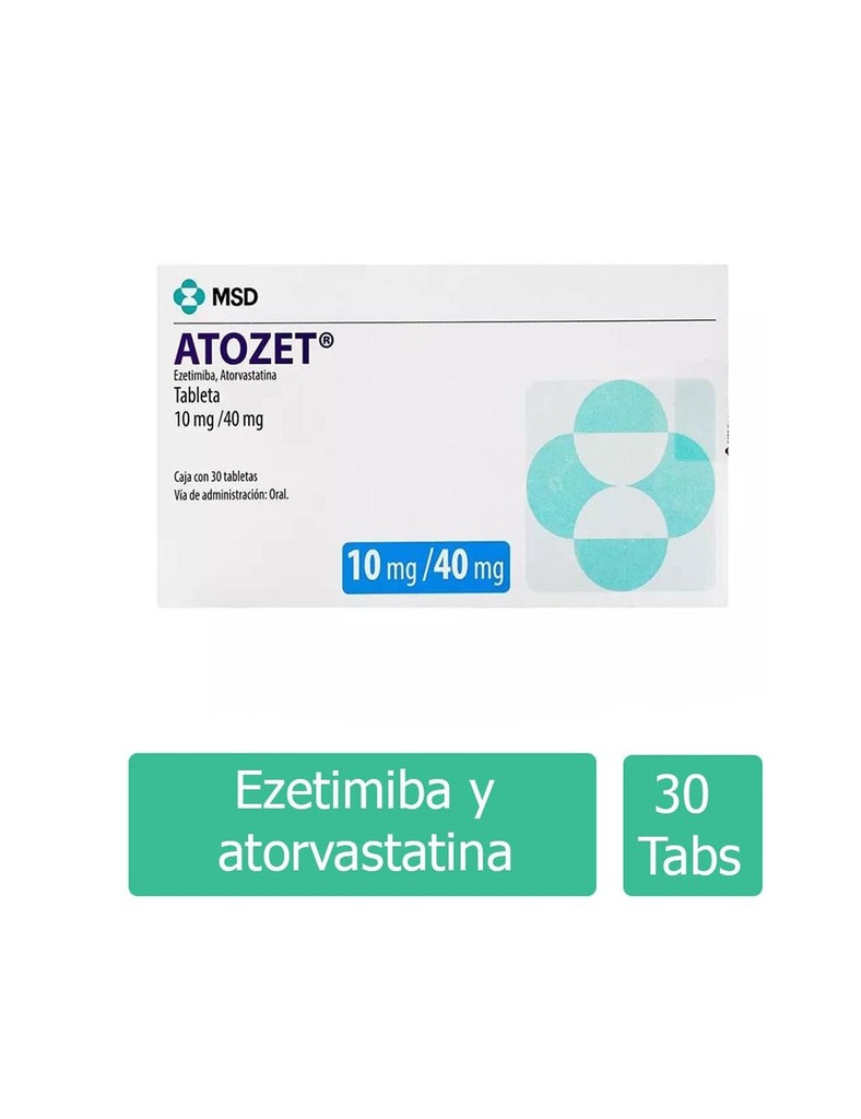 Atozet 10/40 Mg 30 Tabletas