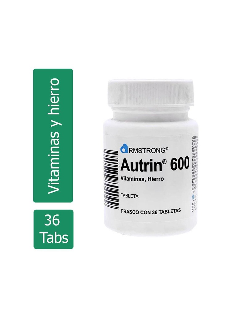 Autrin 600 Mg Frasco 36 Tabletas