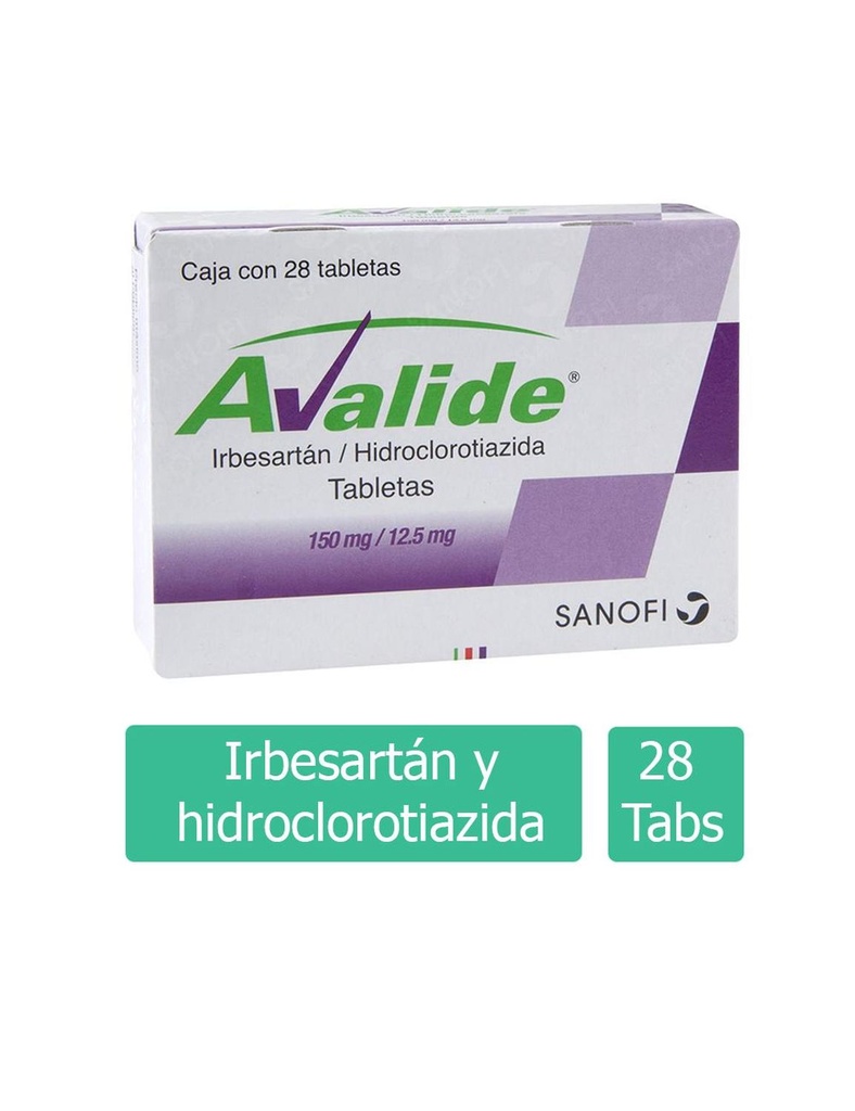 [7501361693021] Avalide 150/12.5 Mg 28 Tabletas