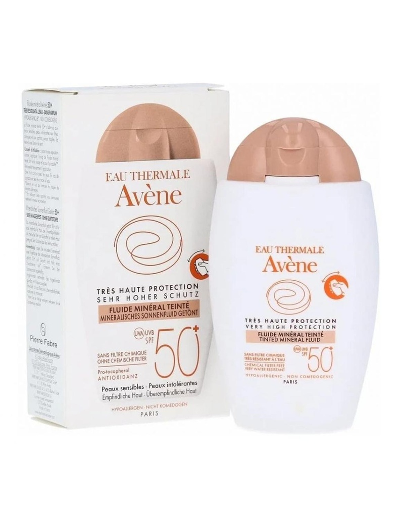 Avene Bloqueador Solar FPS50+ Fluido Con Tinte 40 Ml