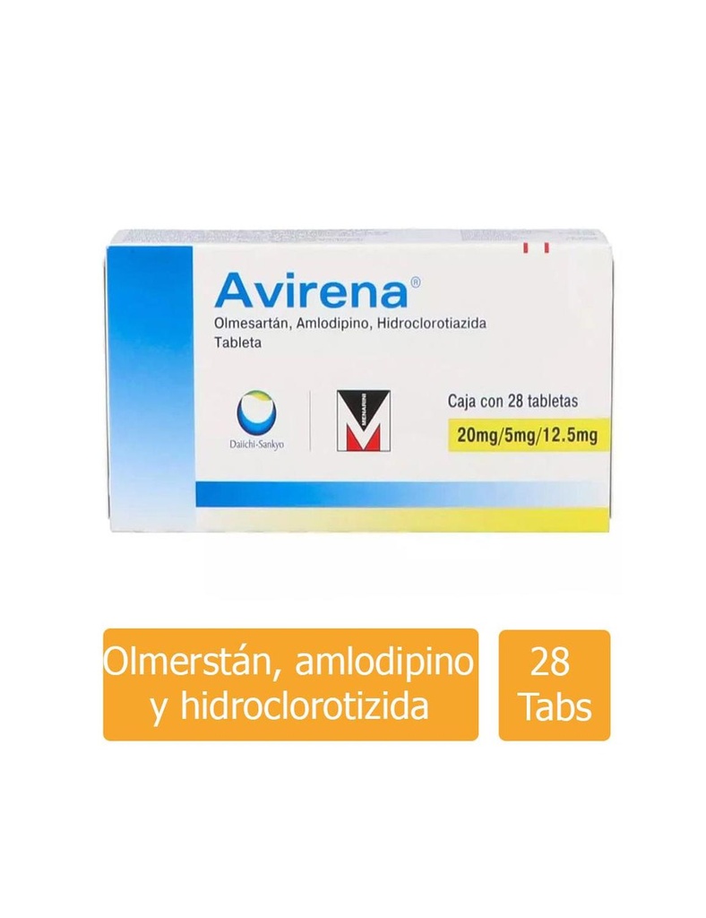Avirena 20/5/12.5 Mg 28 Tabletas