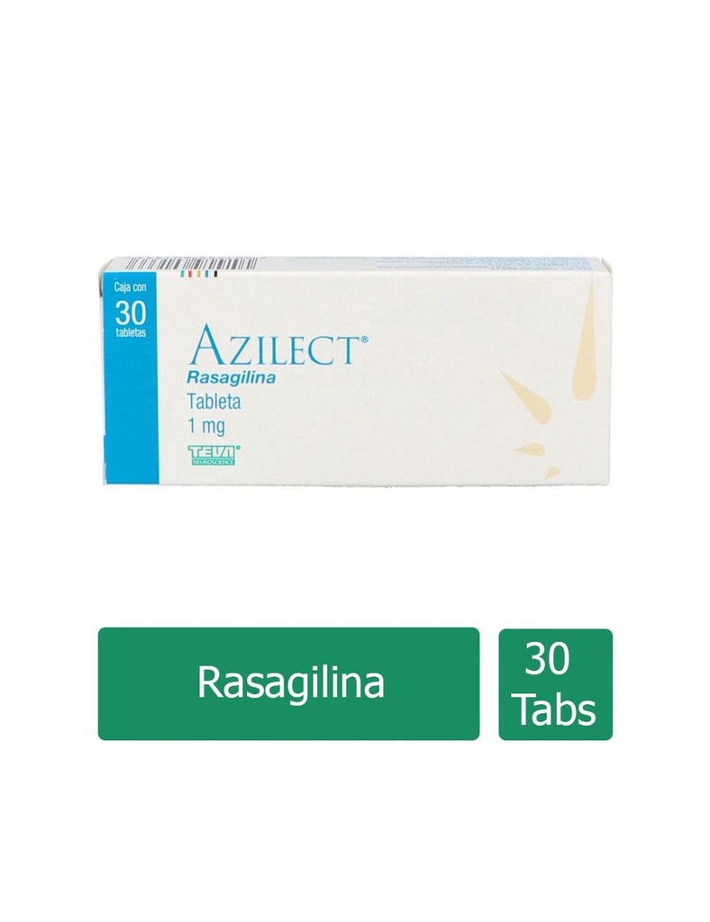 Azilect 1 Mg 30 Tabletas rasagilina