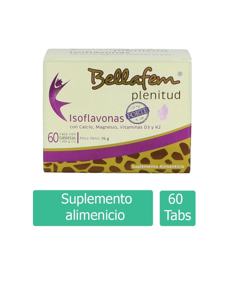 Bellafem Plenitud Suplemento Alimenticio 60 Tabletas