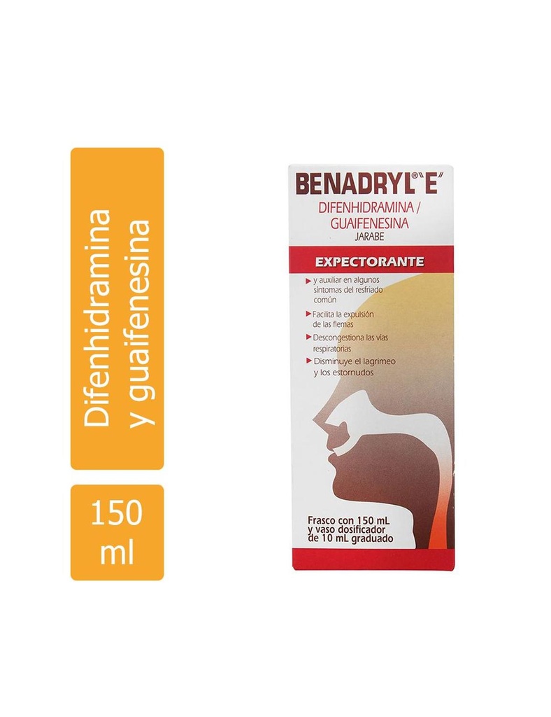 Benadryl E Rev 0.28/2 G Jarabe 150 Ml