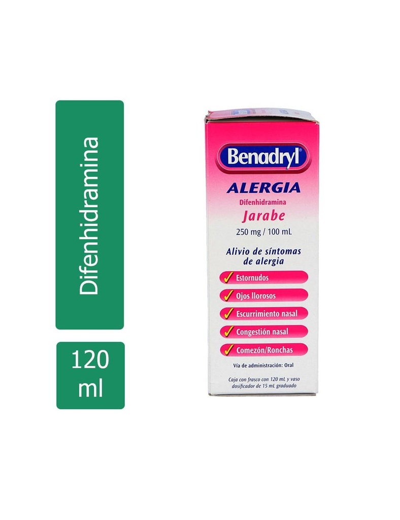 Benadryl 0.25 G Jarabe 120 Ml