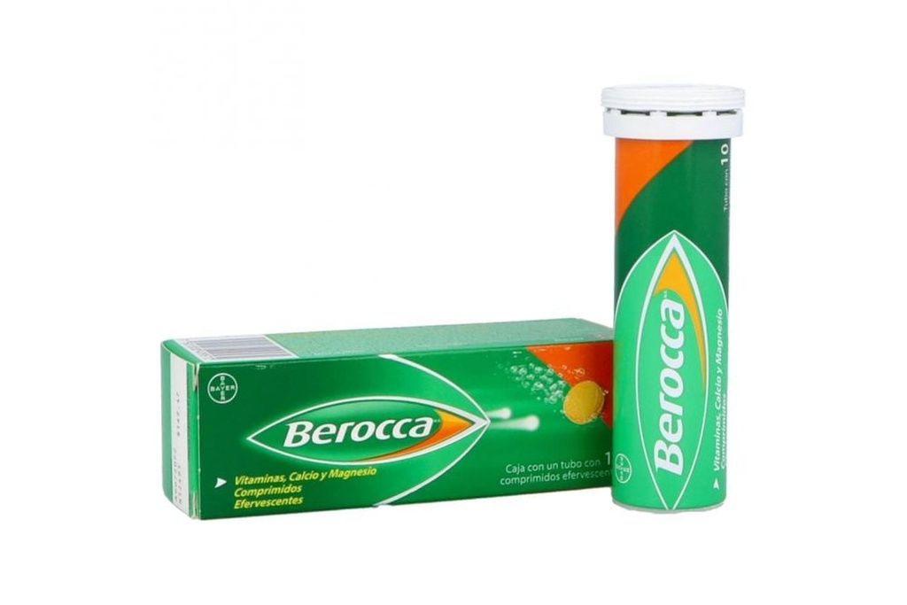 Berocca Caja Con Tubo Con 10 Comprimidos Efervescentes