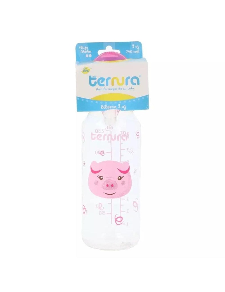 Biberón Ternura C/Mamila Caritas 8 Oz