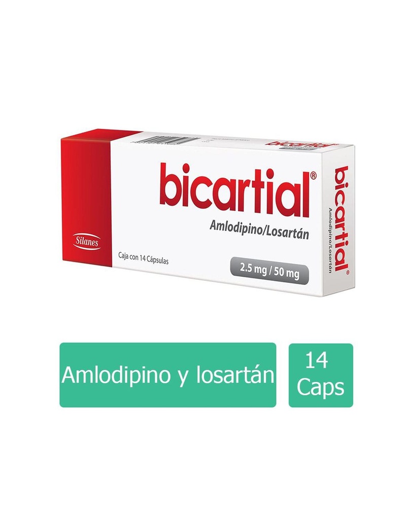 Bicartial 2.5/50 Mg 14 Cápsulas
