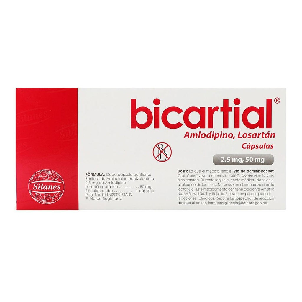 Bicartial 2.5/50 Mg 30 Cápsulas