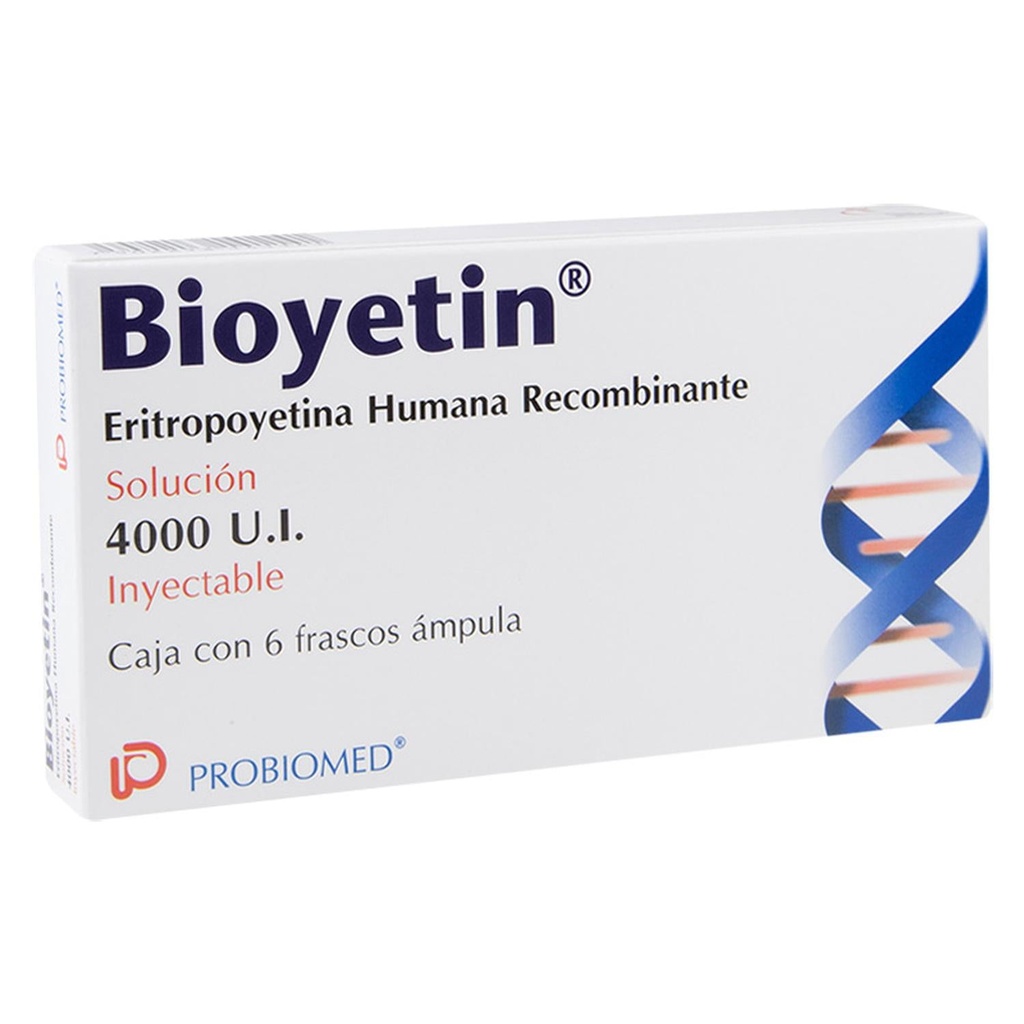 Bioyetin 4000 UI Solución Inyectable 6 Frascos Ámpula 1 Ml