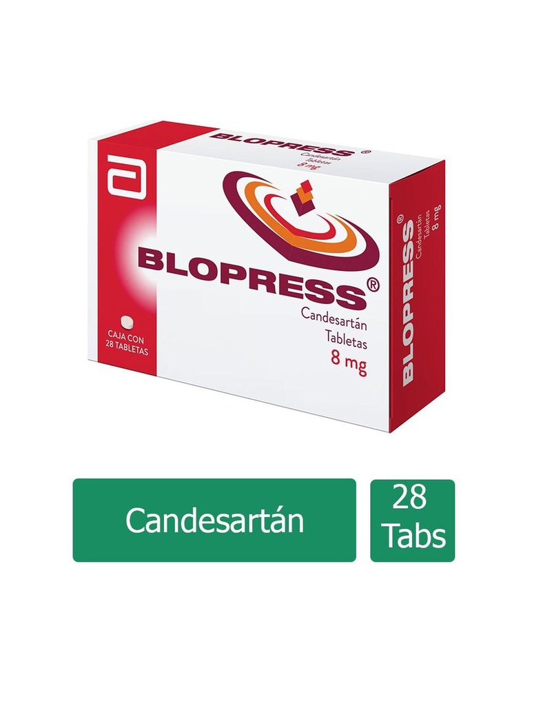 Blopress 8 Mg 28 Tabletas