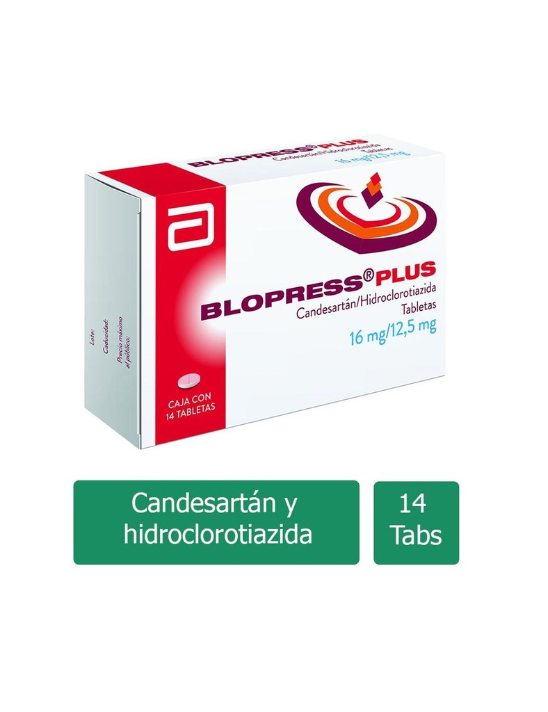 Blopress Plus 16/12.5 Mg 14 Tabletas