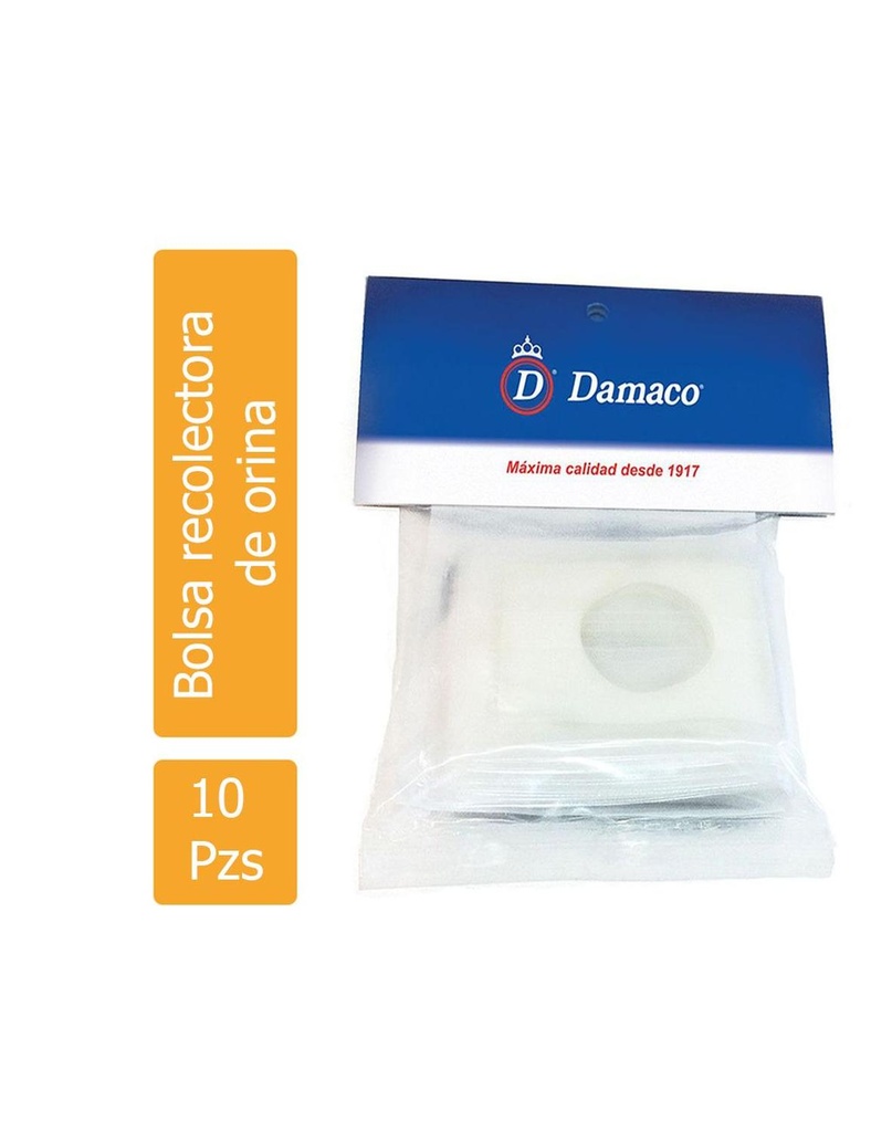 Bolsa Damaco Recolector Orina Niño 10 Piezas