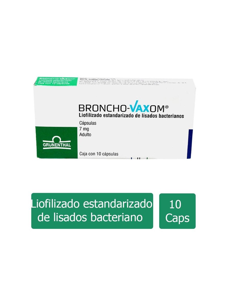 [7502209290075] Broncho Vaxom Adulto 7 Mg 10 Cápsulas