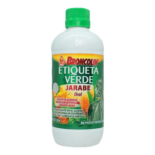 Broncolin Etiqueta Verde Jarabe 250 Ml