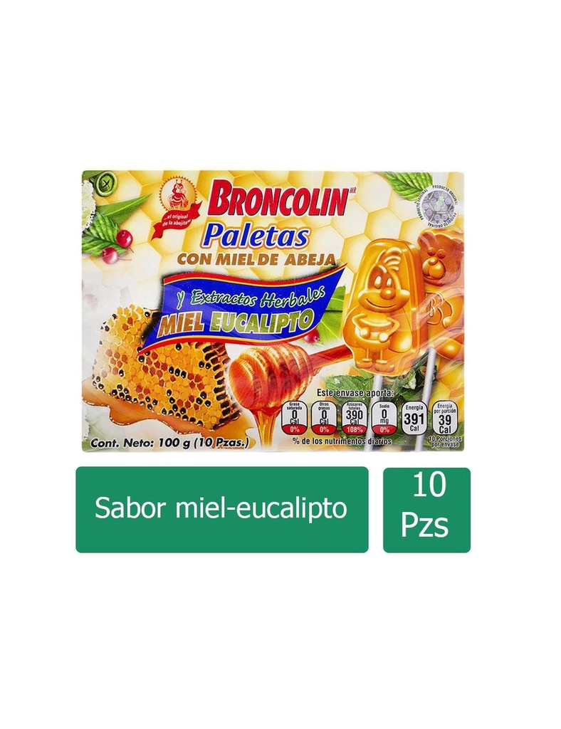 Broncolin Paleta 10 G Naturista 10 piezas