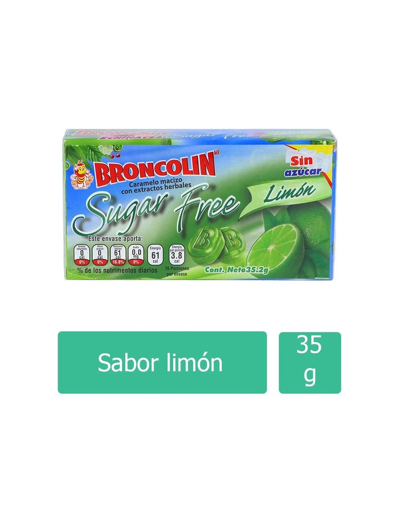 Broncolin Sugar Free Limón 35 G