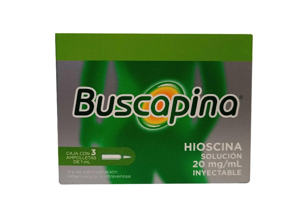 Buscapina 20 Mg Solución Inyectable 3 Ampolletas 1 Ml