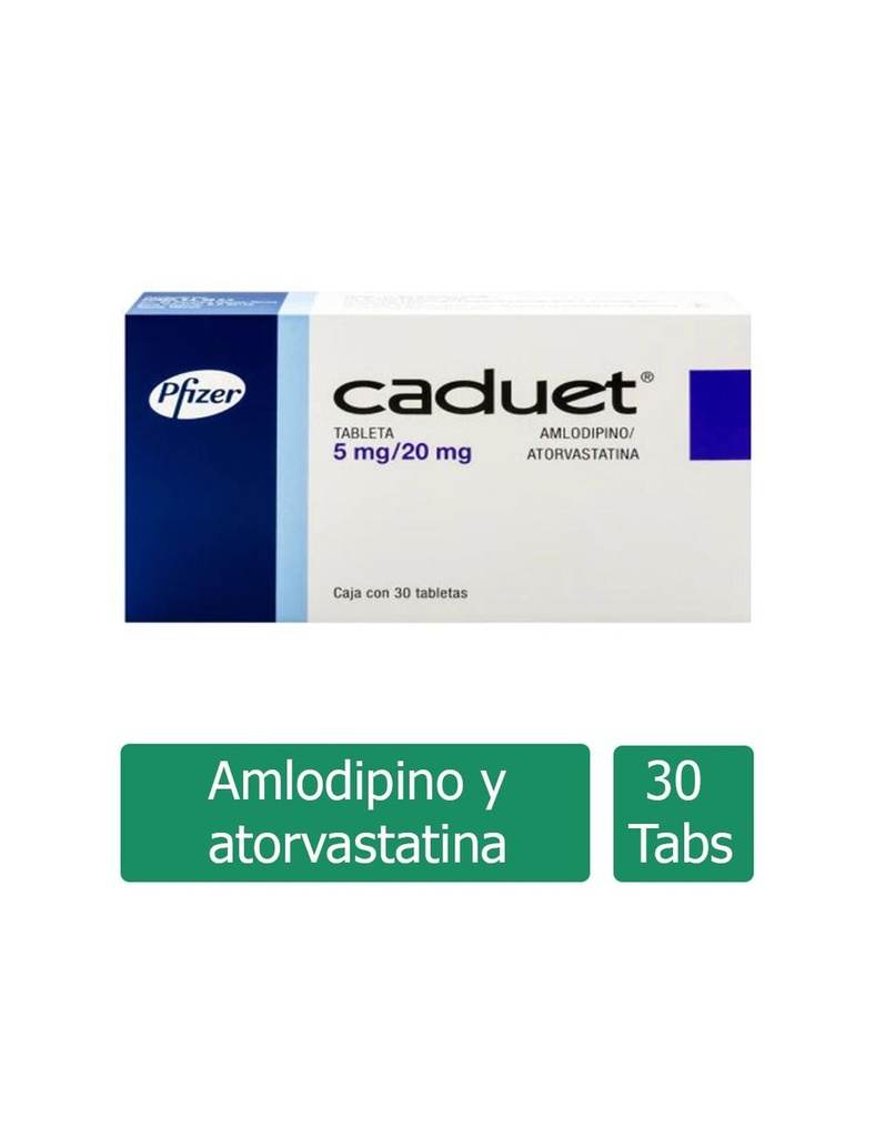 Caduet 5/20 Mg 30 Tabletas