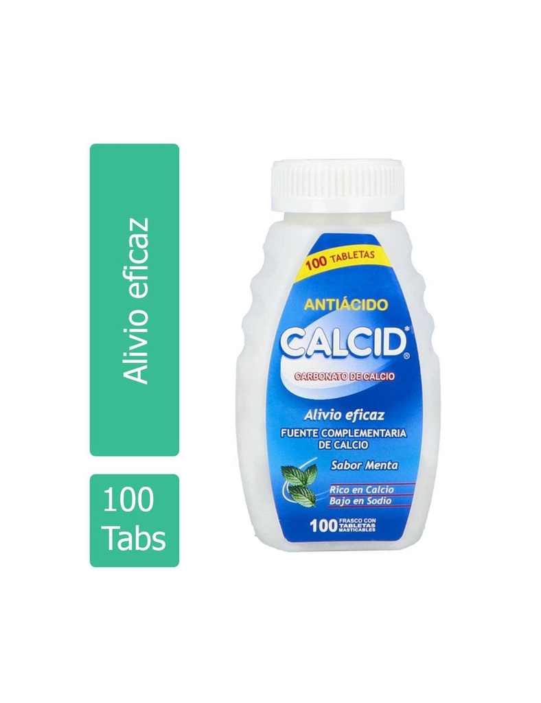 Calcid Menta Frasco 100 Pastillas