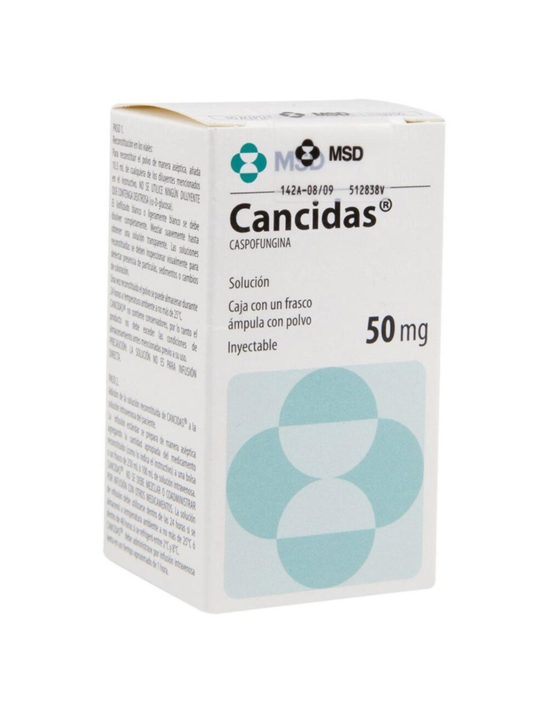 Cancidas 50 Mg Solución Inyectable Frasco Ámpula