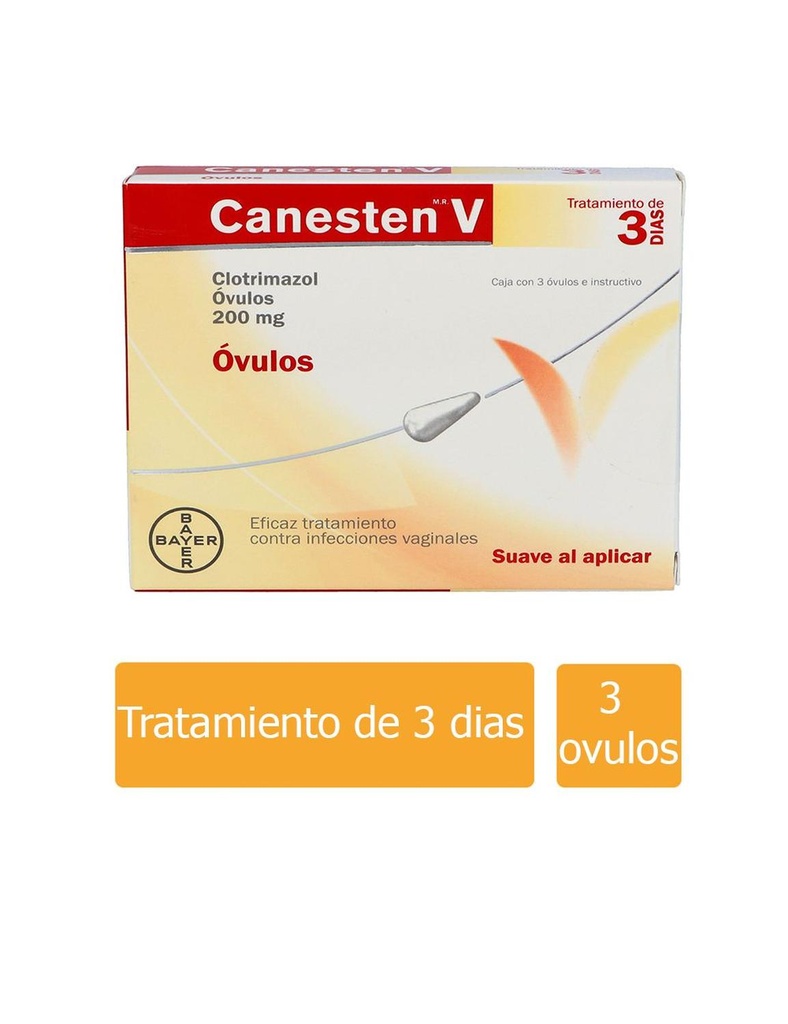 [7501318646223] Canesten V 3 Dias 200 Mg 3 Óvulos