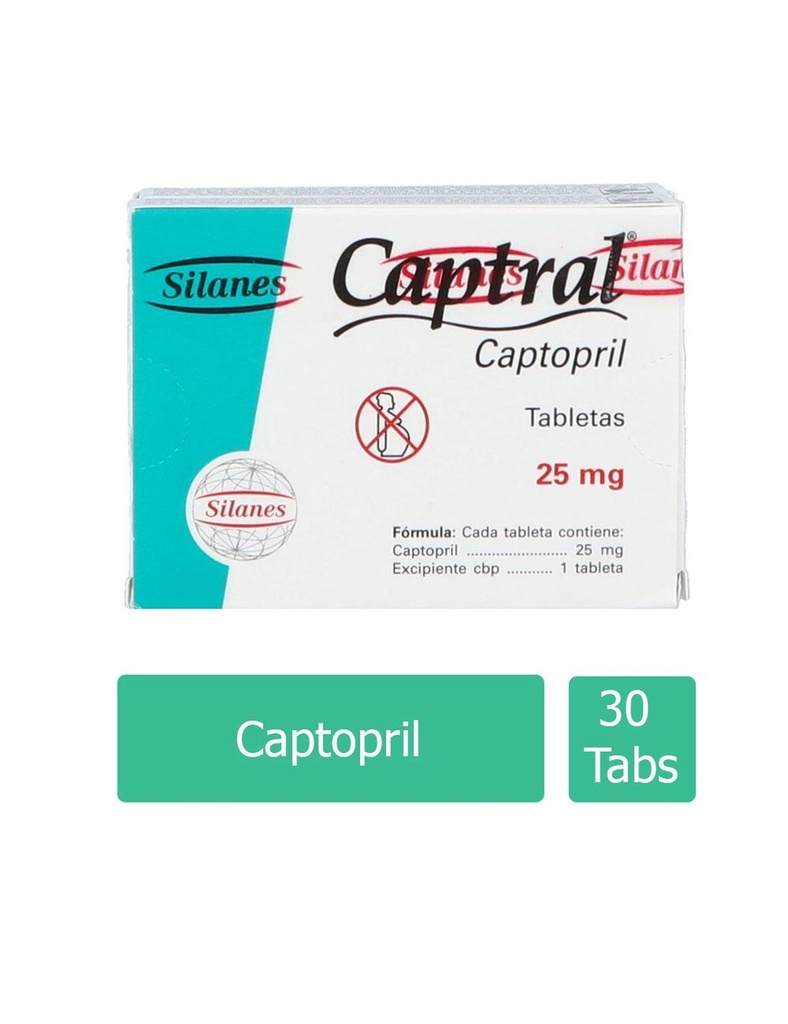 Captral 25 Mg 30 Tabletas 1+1