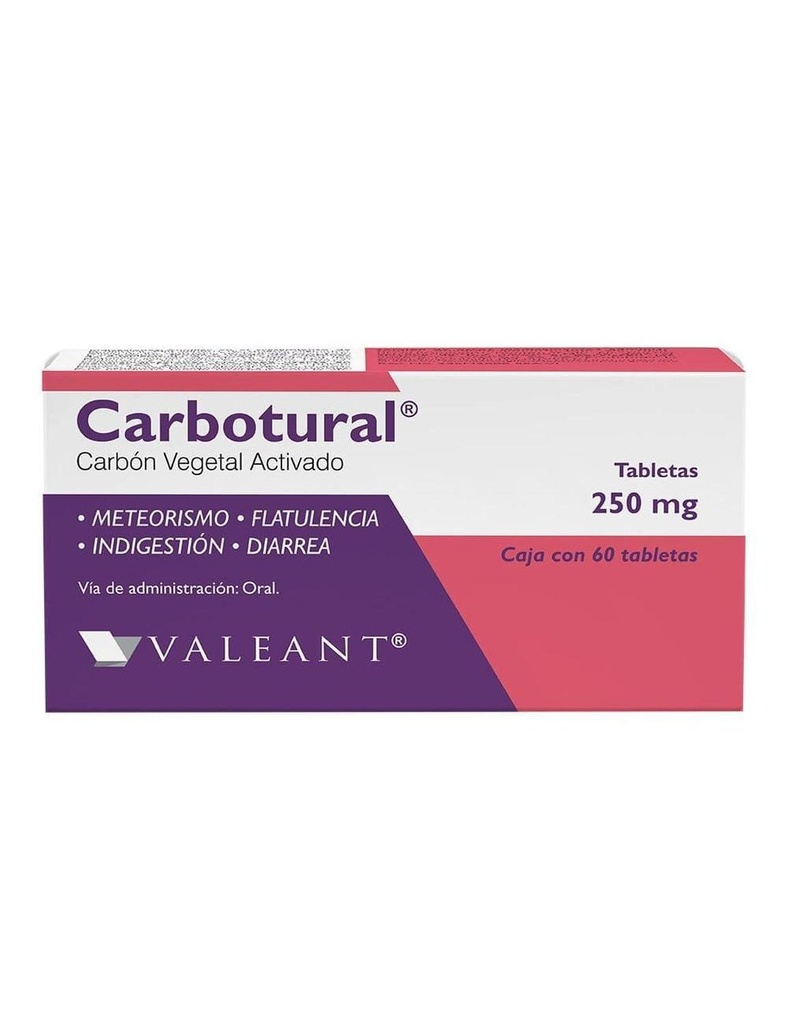 Carbotural 250 Mg 60 Tabletas 