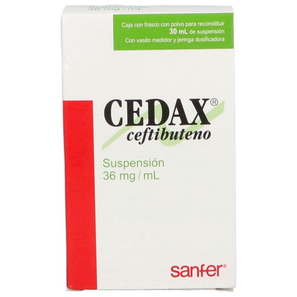Cedax 36 Mg/Ml Frasco Polvo Suspensión 30 Ml 