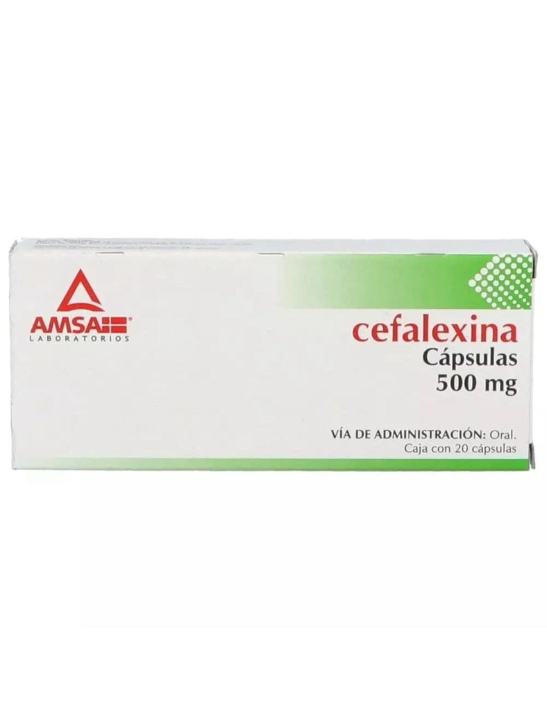 Cefalexina 500 Mg 20 Cápsulas Genérico Amsa 