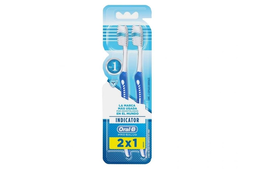 [7501086453955] Cepillo Dental Oral B Indicator 40 Medio Precio Especial 2 Piezas 