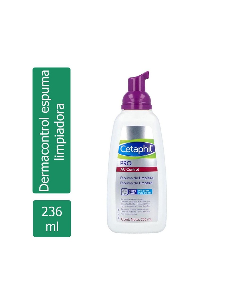 Cetaphil Espuma Derma Control Piel Grasa 236 Ml 