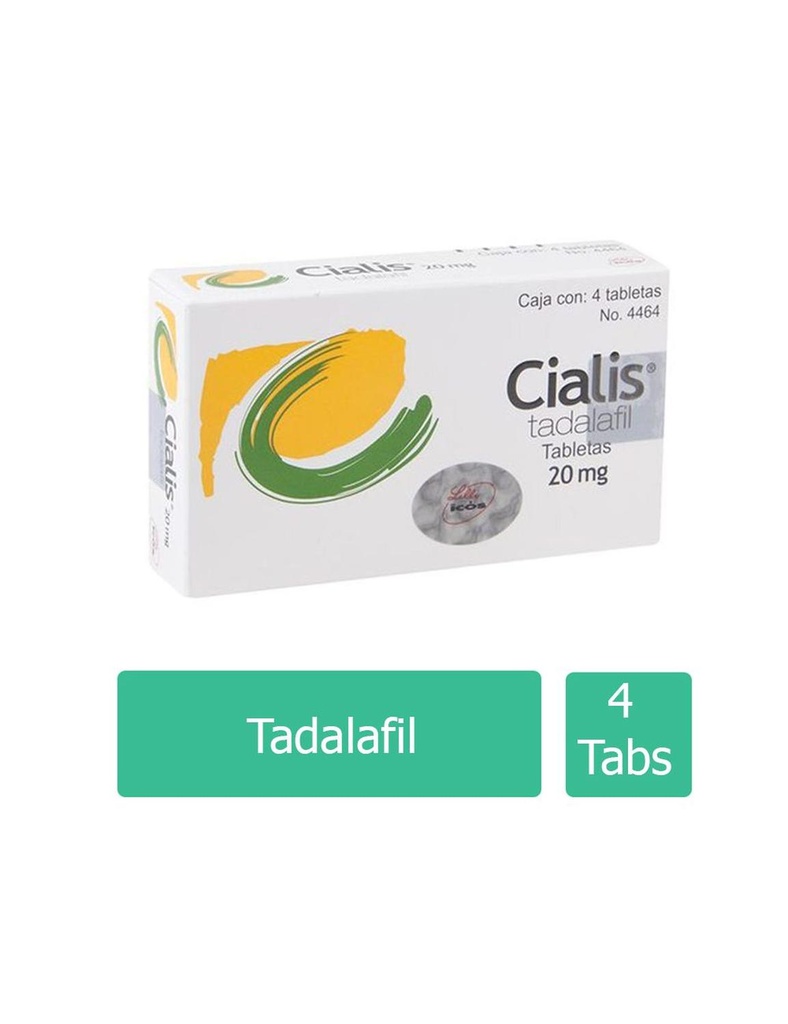 Cialis 20 Mg 4 Tabletas 