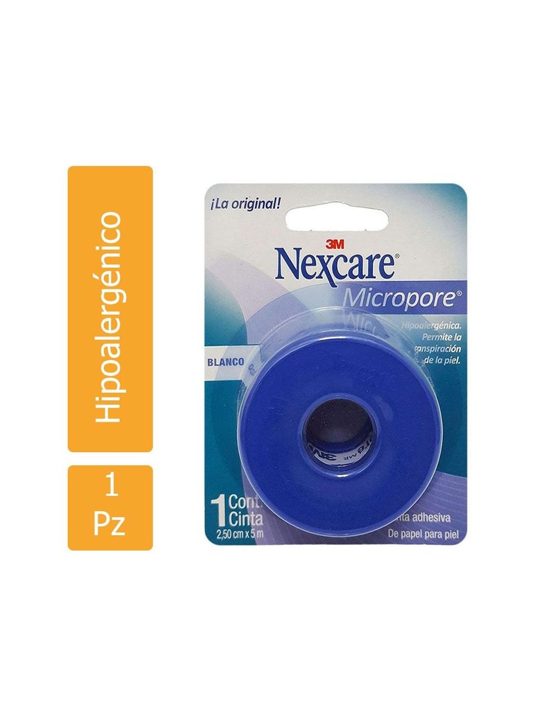Cinta Micropore B Pack Blanco 2.5X5 M 