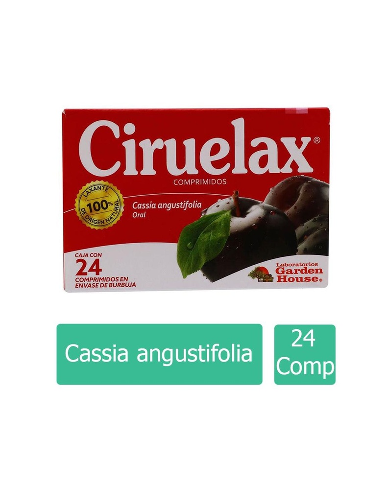 [7803510001818] Ciruelax 480/89.88 Mg 24 Comprimidos 