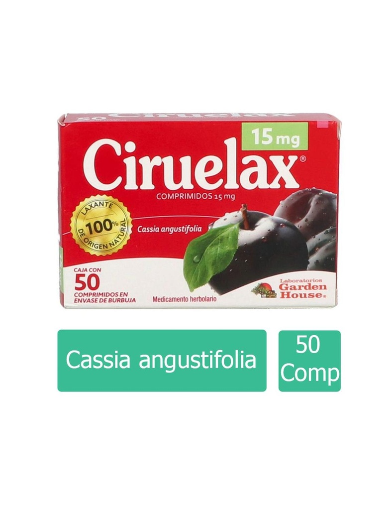 Ciruelax 480/89.88 Mg 50 Comprimidos 