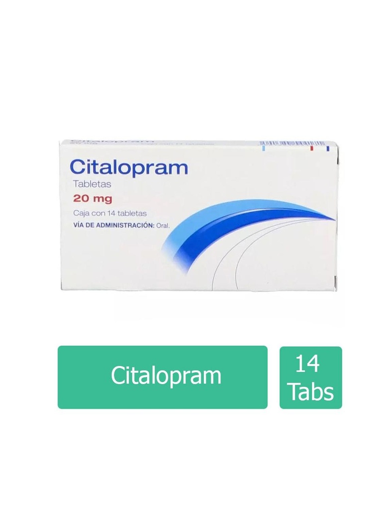 Citalopram 20 Mg Caja Con 14 Tabletas.