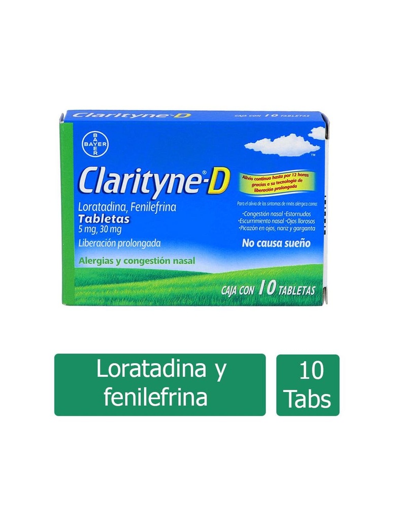 Clarityne-D 5/30 Mg 10 Tabletas 