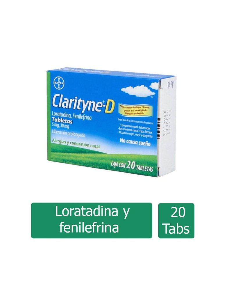 Clarityne-D 5/30 Mg 20 Tabletas 