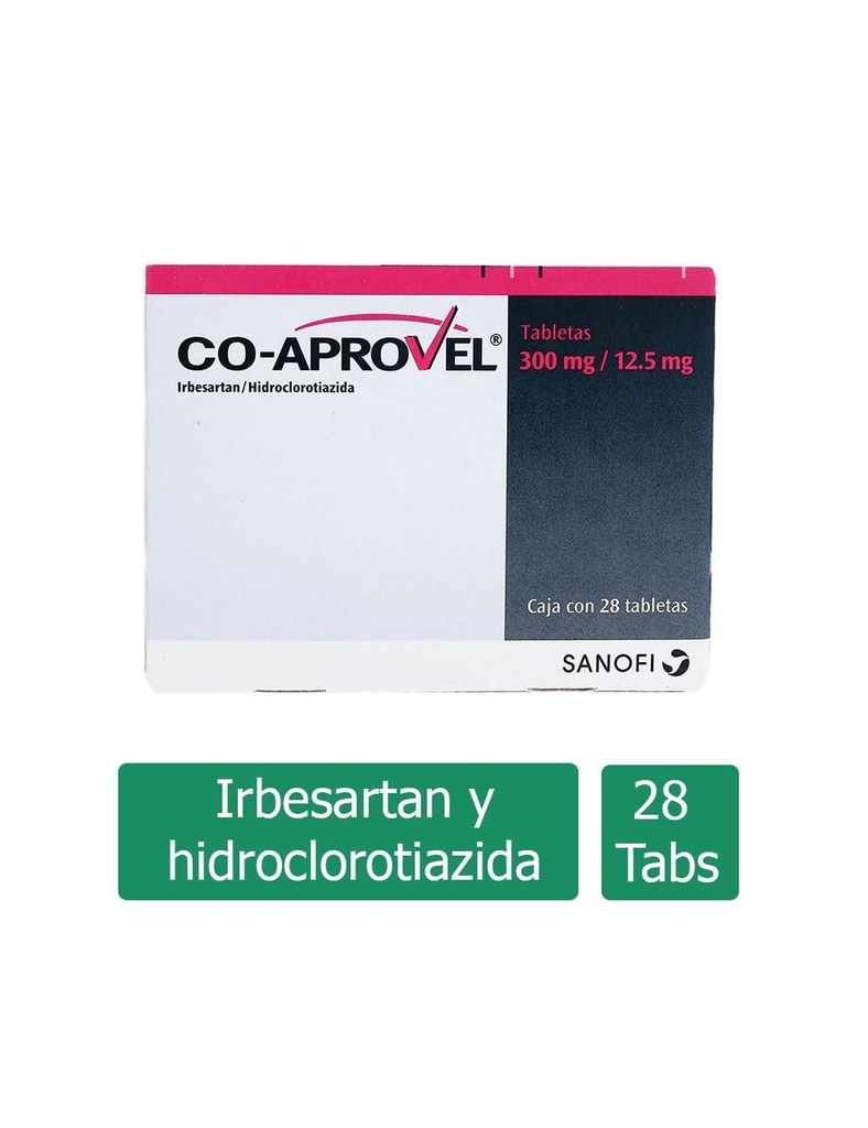 Co-Aprovel 300/12.5 Mg 28 Tabletas 