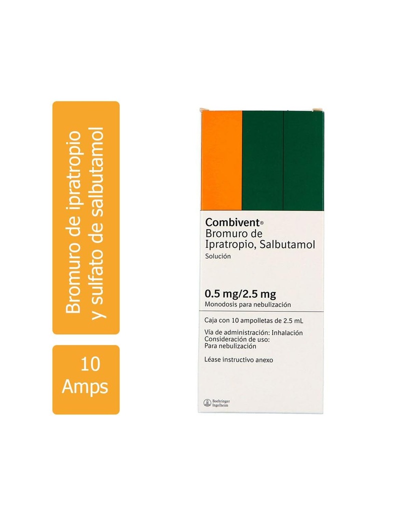 Combivent 0.5/2.5 Mg 10 Ampolleta 2.5 Ml 