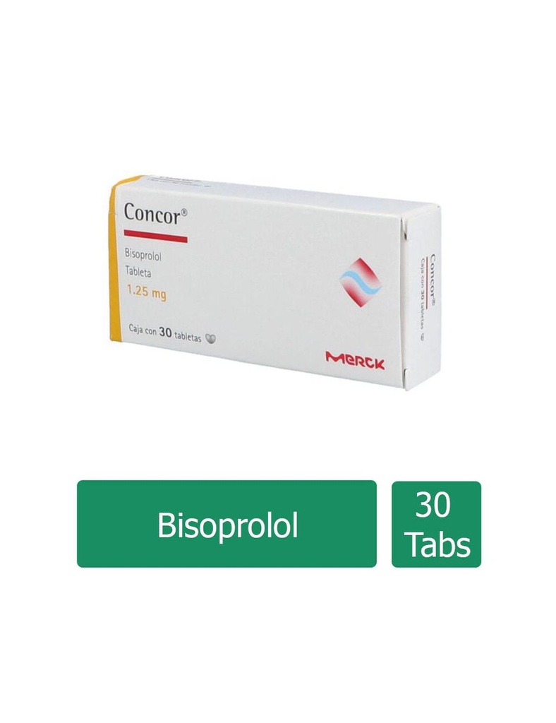 Concor 1.25 Mg 30 Grageas 