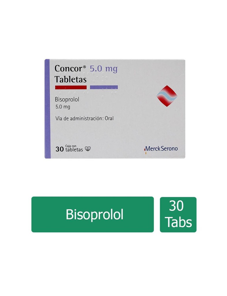 [7501298205038] Concor 5.0 Mg 30 Grageas 