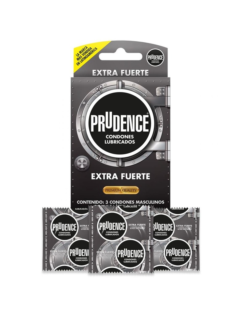 [7502214982576] Preservativo Prudence Extra Fuerte 3 Condones 
