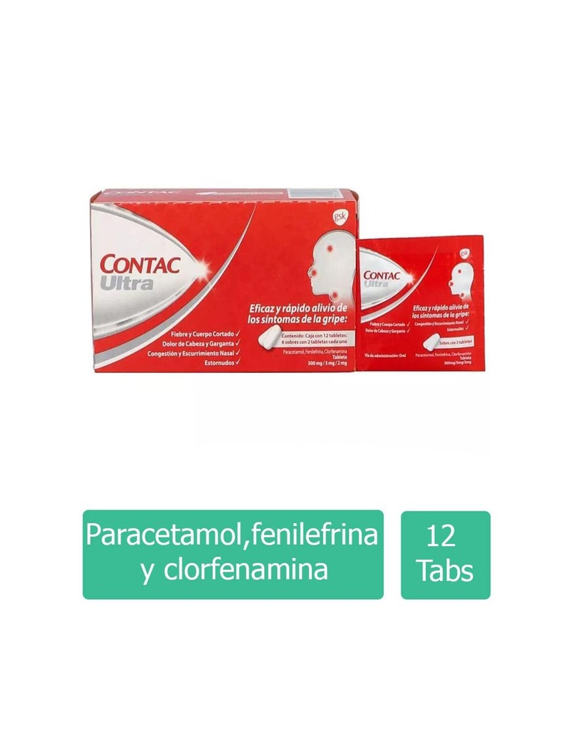 Contac Ultra 12 Tabletas 