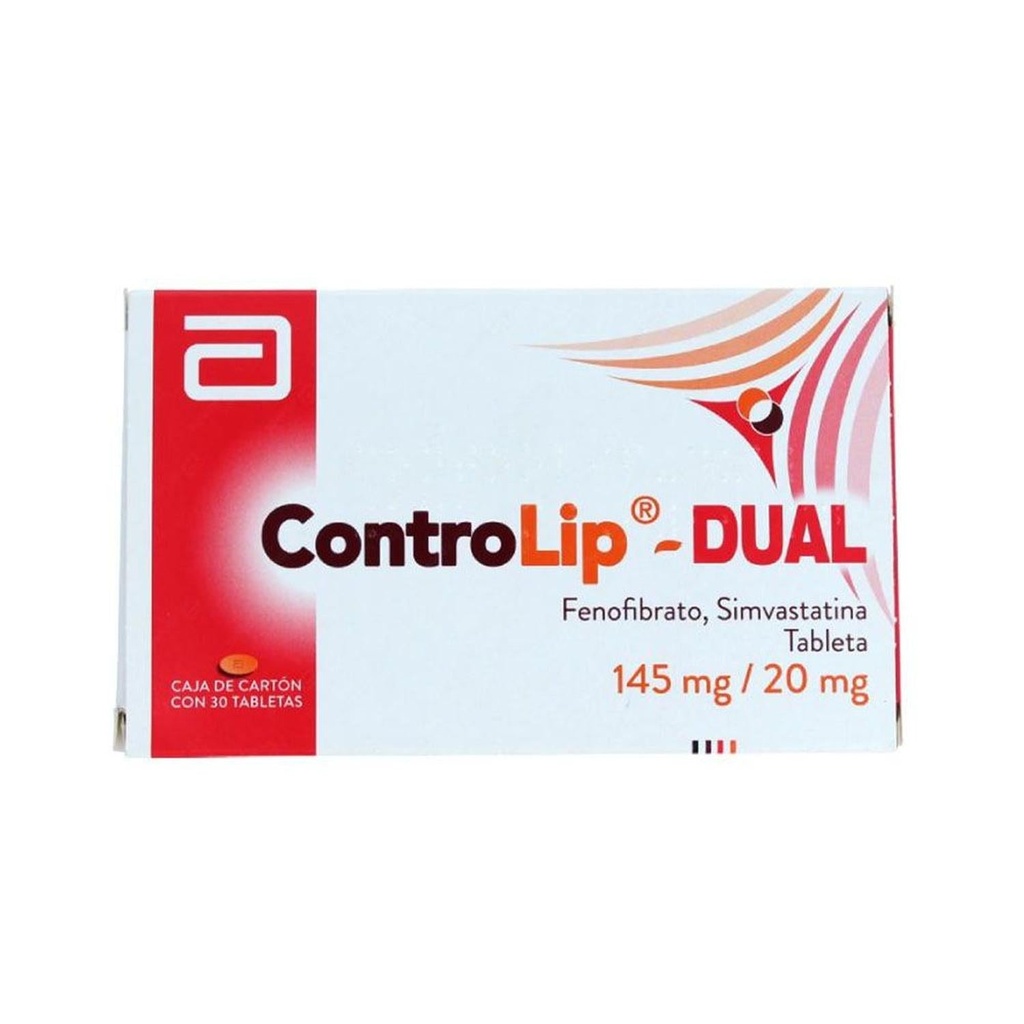 [7501033961809] Controlip Dual 145/20 Mg 30 Tabletas 