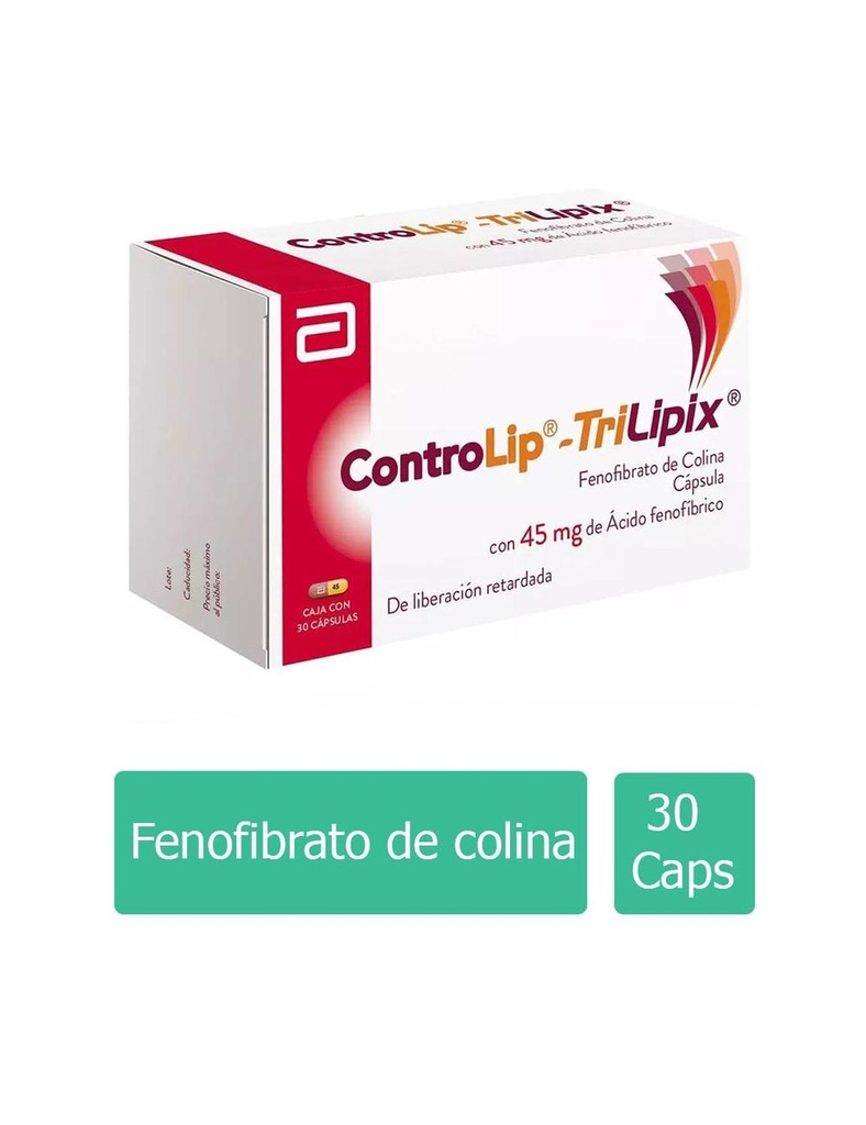 Controlip Trilipix 45 Mg 30 Cápsulas 