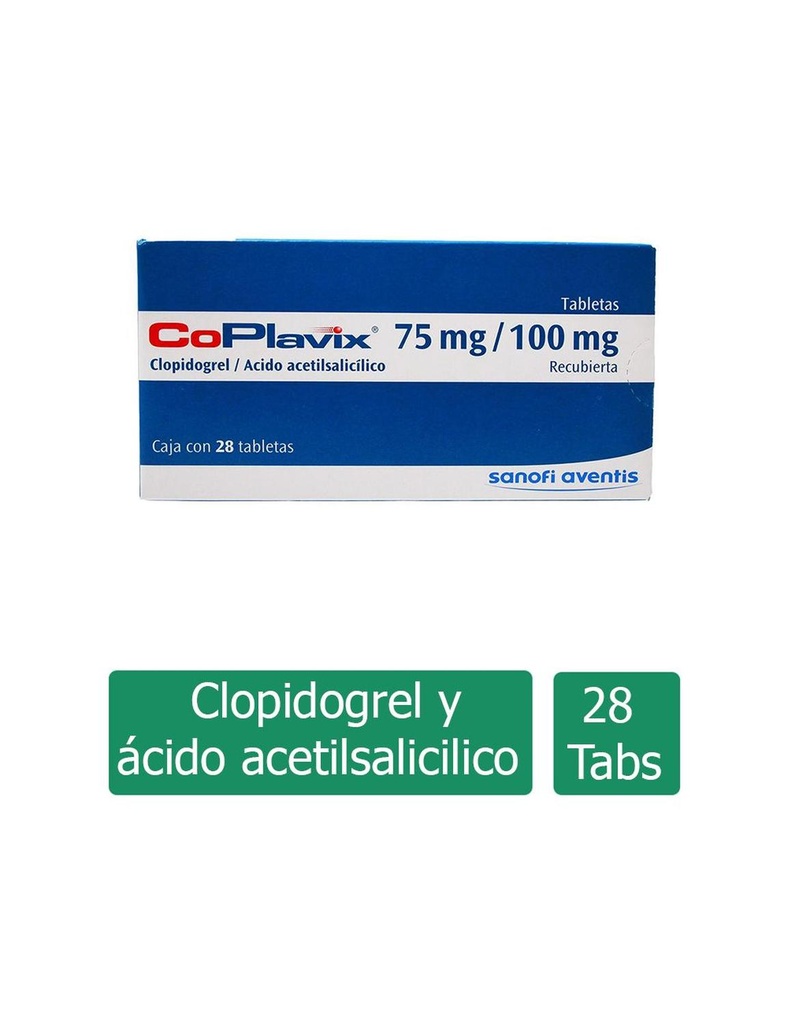 Coplavix 75/100 Mg 28 Tabletas 